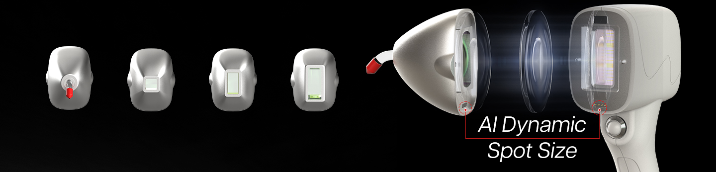Dynamic AI interchangeable spot sizes 6x6mm to 12x36mm for AresLite DM60