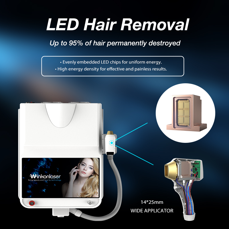 Winkonlaser® VL10 LED Hair Removal Machine 650nm~1300nm Waves Suitable All Skin Types