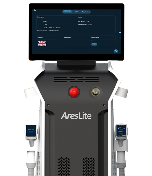 AresLite DM40P Non-Crystal Diode Laser Hair Removal Machine with AI Hair Analysis
